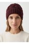 Hair Braid Patterned Soft Textured Women's Knitwear Beanie - Winter Thick Knit Beanie - 3