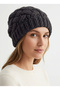 Hair Braid Patterned Soft Textured Women's Knitwear Beanie - Winter Thick Knit Beanie - 3