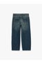 Normal Waist Comfortable Fit Cotton Carpenter Denim Trousers with Pockets - 2