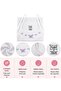 Girl's White Embroidered Tank Top with String Straps, Pack of 6 - 2