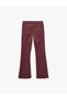 Cotton Slim Fit High Waist Pocketed Buttoned Spanish Flare Pants - Flare Jeans - 2