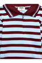 Zippered Long Sleeve Cotton Polo Collar Striped T-Shirt - 5