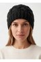 Hair Braid Patterned Soft Textured Women's Knitwear Beanie - Winter Thick Knit Beanie - 3