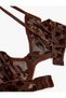 Unpadded Floral Embroidered Underwire Tulle Bra - 2