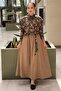 Shawl Patterned Suede Skirt Set