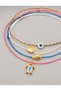 4-Piece Sea Figured String Bracelet with Enamel Turtle, Fish, Mussel and Evil Eye Beads Adjustable Bracelet - 2