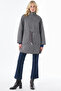 Stand Collar Anorak Coat Anthracite - 3