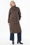 High Collar Trench Coat with Pocket Pockets Khaki - 3