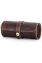 3 Slot Watch Roll Display Box Retro Cow Leather Travel Watch Case Wrist Jewelry Storage Pouch Organizer Gift (Coffee)