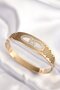 316L Steel Gold Color Zircon Stone Women's Handcuff Bracelet - Tj-Bb6022