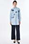 Map Embroidered Cotton Tunic Blue - 2