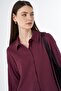 Shirt Collar Viscose Tunic Claret Red - 6
