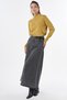 High Waist Denim Skirt Black - 3