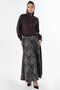High Collar Rayon Blouse Brown