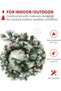 9 FT Flocked Christmas Garland, Artificial Snowy Pine Garland with Pine Cones & Red Berries, Flame Retardant PVC Christmas Greenery Garland for Mantel Staircase Holiday Decoration - 4