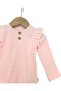 Baby Girl Ruffled Plain Romper with Snap Buttons at the Bottom, 100% Cotton, 0-3-6-9-12 Months Newborn Jumpsuit - 4