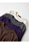Two Mt Shop Quality Lcw Everyday Anthracite Plain Narrow & Slim Long Sleeve Women's Bodysuit - 3