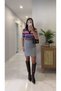 Dones Gray Short Skirt