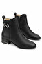 Women's Genuine Leather Black Elegant Daily Boots Vs002 - 3