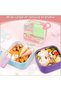645ML Kids Bento Lunch Box, Leak-Resistant Divided Food Container with Spoon, Food Scissors & Portable Handle - 4