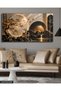 Round Patterns and Gold Deer One Piece Unilluminated Canvas - Canvas Painting - 7
