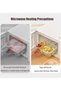800ML Bento Lunch Box, Leakproof Divided Food Container with 3 Compartments, Removable Trays & Fork, Microwave and Refrigerator Safe - 3