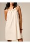 Rochie mini, crem - 5