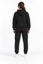 Winter 3 Thread Black Women's Tracksuit Set with Hood, Side Pockets and Fleece Inside - 5
