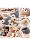 Wak women's teddy bear patterned soft boot socks 8-piece set plush soft warm perfumed winter comfortable socks set - 5