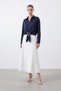 Women's Shirt with Buckle Detail - 10795Gml Navy Blue - 2