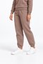 Crew Neck 3 Thread Threaded Winter Women's Brown Tracksuit Set with Fleece Inside - 3