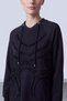 Ruffle Striped Tunic with Stone Detail in Black - 2
