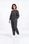Crew Neck 3 Thread Ripped Fleece Lined Winter Women's Smoked Tracksuit Set - 5