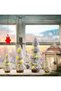 4Pcs Small Christmas Tree Mini Christmas Trees with String Light Tabletop Christmas Decorations Artificial Mini Pine Tree - 4