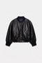 Ribana Collar Bomber Women's Leather Jacket - 5
