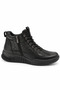 Women's Genuine Leather Black Casual Boots Vs0010 - 4