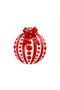 Christmas Metal Spotted and Bowknot Giant Ball Ornament Red White 45 cm
