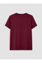 Two Mt Shop Quality Lcw Curve Red Diver Fabric Straight Narrow & Slim Short Sleeve Women's T-Shirt - 5
