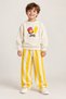 Boys' Winter Printed Sweatshirt Striped Pants 2-Piece Set - 2