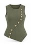 Asymmetrical Metal Button Detailed Knitwear Blouse - 2