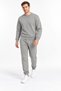 Şardonlu Soft 3 Thread Fabric Crew Neck Top and Double Pocket Bottom Winter Men's Gray Tracksuit Set - 6