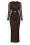 Rolland Glitter Halter Neck Dress - 4