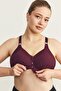 Wireless Snap-On Gathering Bra Cc897 Purple - 2