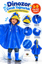 Dinosaur Patterned Children's Raincoat 3-9 Years Old Waterproof Hooded Poncho - 3