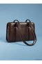 Leather-look double strap women's shoulder bag