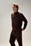 Zippered Men's Sweatshirt 6Wm1010-Brw - 4