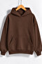 Women's Wing Stone Printed Hooded Oversize Sweatshirt Brown - 2