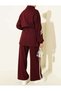 Stripe Detail Design Elastic Waist Double Suit Set - 4