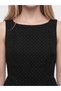 Texx Store Quality Xside Black Chiffon Polka Dot Tight & Slim Oval Neck Midi Dress - 3
