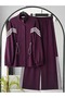 Stripe Detail Design Elastic Waist Double Suit Set - 4